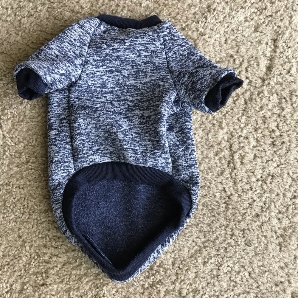 Blue Classic dog shirt.